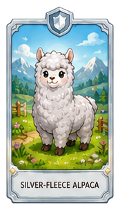 Silver-Fleece Alpaca